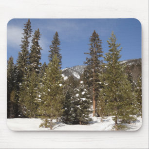 Tapis De Souris Paysages de montagnes du Montana en hiver