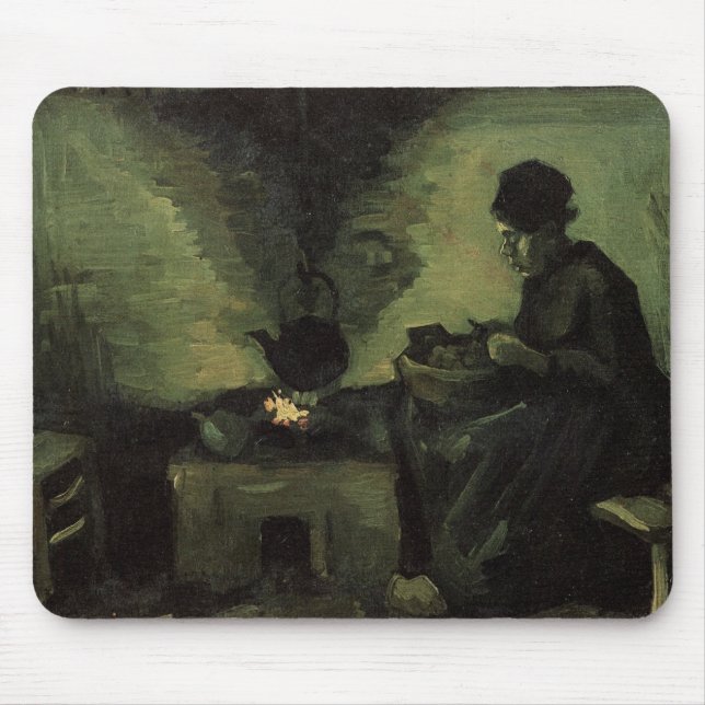 Tapis De Souris Paysanne au coin du feu par Vincent van Gogh (Devant)