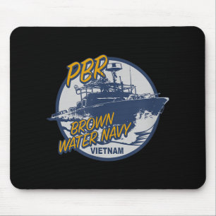 Tapis De Souris Pbr Patrol Bateau Rivière Brown Eau Vietnam Vétéri