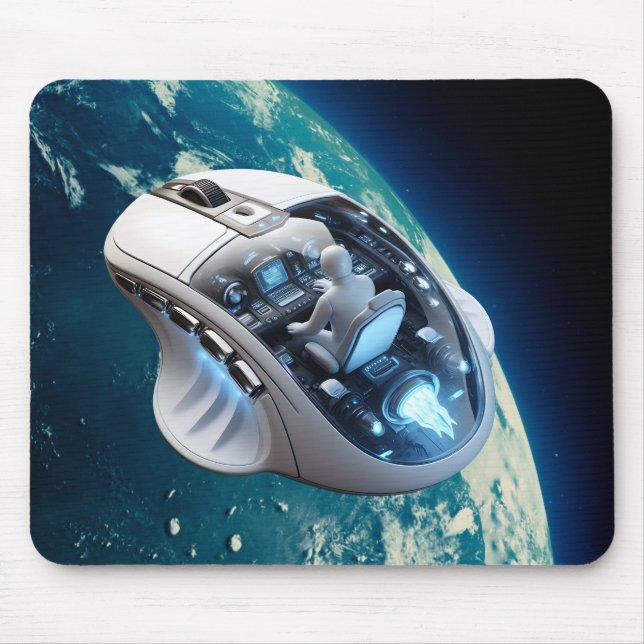 Tapis De Souris PC Mouse-Spacecraft : Cliquez sur Earth Orbit. (Devant)