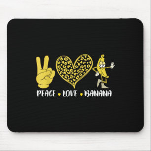 Tapis De Souris Peace Love Banana Humour Fruit Lover Amour drôle B