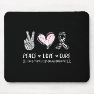 Tapis De Souris Peace Love Cure Ehlers-danlos Syndrome Sensibilisa