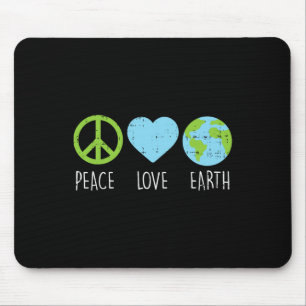 Tapis De Souris Peace Love Earth Cool Hippie Hippie Hippy Environm