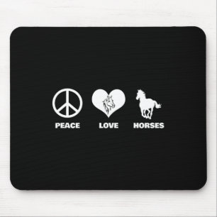 Tapis De Souris Peace Love Horses Équitation équestre équitation
