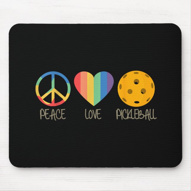 Tapis De Souris Peace Love Pickleball (Devant)