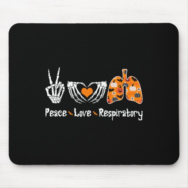 Tapis De Souris Peace Love Respiratory Therapist Skeleton Fun Hall (Devant)