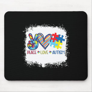 Tapis De Souris Peace Love Ribbon Sensibilisation sur l'autisme Ac