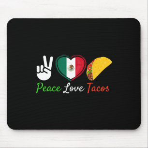 Tapis De Souris Peace Love Tacos Cute Taco Cinco De Mayo Mexican F