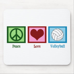 Tapis De Souris Peace Love Volleyball