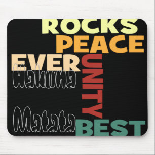 Tapis De Souris Peace Rocks texte de Best Hakuna Matata