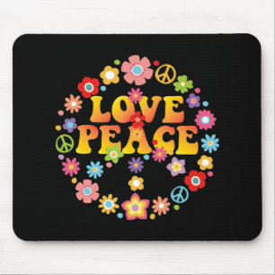 Tapis De Souris PEACE SIGN LOVE 60s 70s Tie Costume hippie