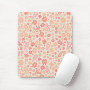 Tapis De Souris Peach Airy Fleur sauvage Meadow Motif
