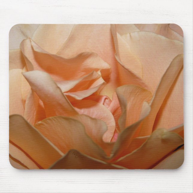 Tapis De Souris Peach Rose Pétales mousepties (Devant)