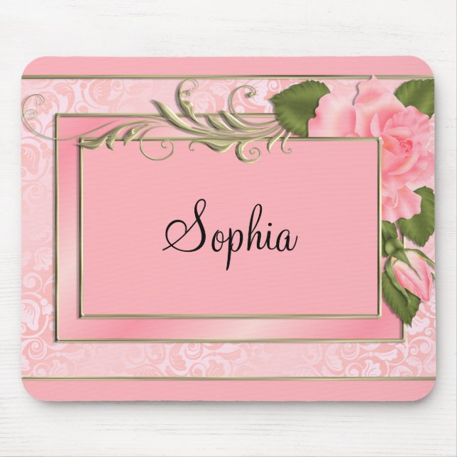 Tapis De Souris Peach Roses (Devant)