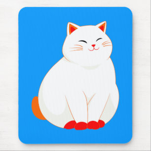 Tapis De Souris Peaches, le Chat Sourire