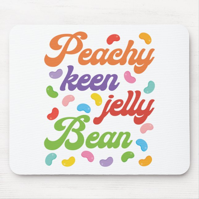 Tapis De Souris Peachy Keen Jelly Bean Easter Candy Retro (Devant)
