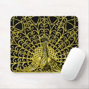 Tapis De Souris Peacock Gold Art Nouveau