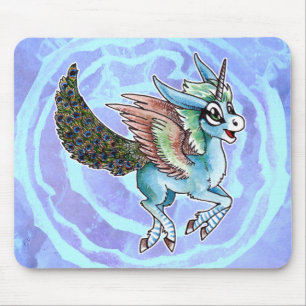 Tapis De Souris Peacock Unicorn