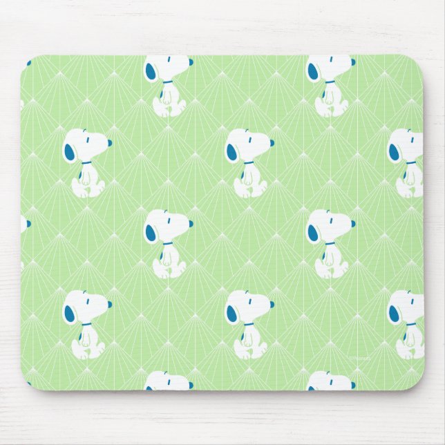 Tapis De Souris Peanuts | Snoopy Green Deco Dreams Pattern (Devant)