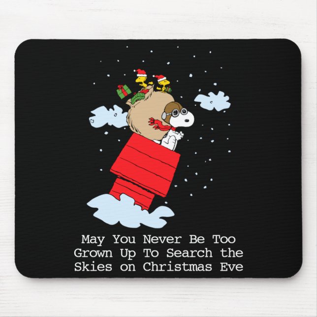 Tapis De Souris Peanuts The Flying Ace At Christmas  (Devant)