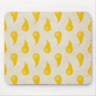 Tapis De Souris Pear Print Yellow Fruit Pears Classic Preppy