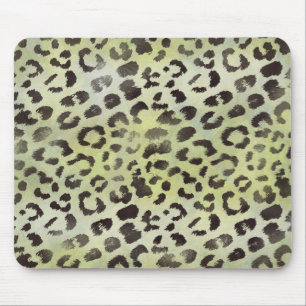 Tapis De Souris Peau de léopard en vert citron vert