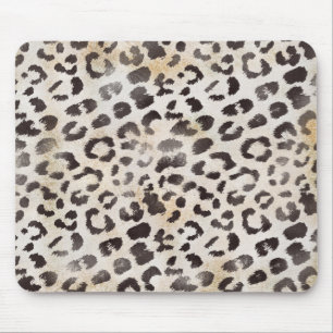 Tapis De Souris Peau léopard en ivoire Tangerine