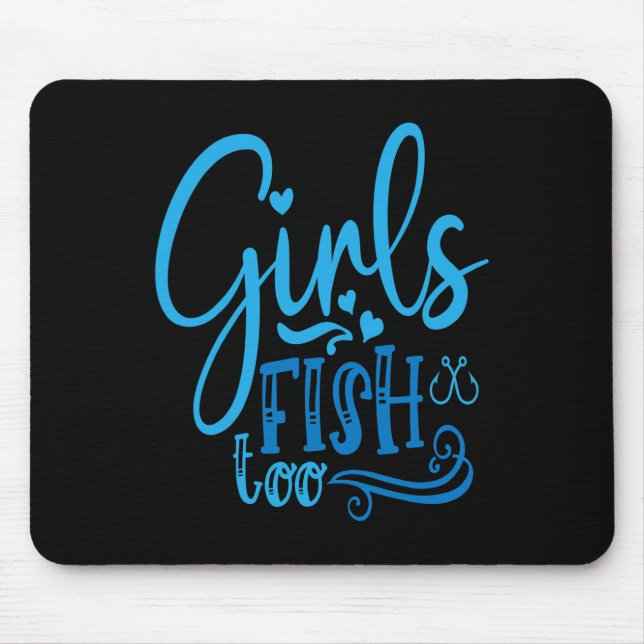 Tapis De Souris Pêche à la chasse pour les filles (Devant)