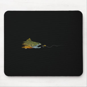 Tapis De Souris Pêche à la mouche truite de ruisseau mouche sèche