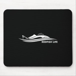 Tapis De Souris Pêche à la mouche Vie Redfish Pêche Tambour Rouge