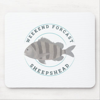 Tapis De Souris Pêche à la tête de mouton Pêcheur drôle de poisson