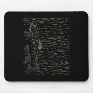 Tapis De Souris Pêche à la truite brune au mouche sèche montage de