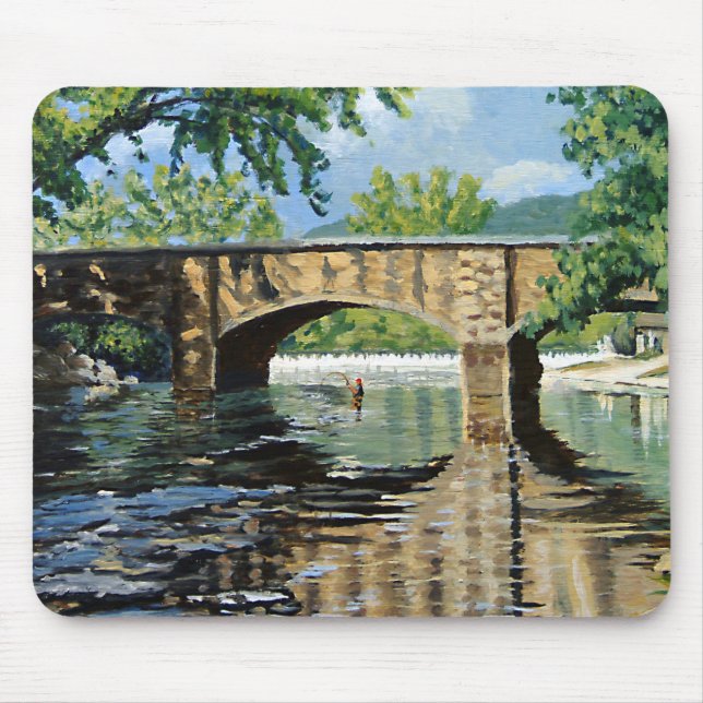 Tapis De Souris Pêche à la volée Pêche à la truite (Devant)