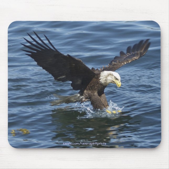 Tapis De Souris Pêche Aigle Balle Faune Mousepad (Devant)