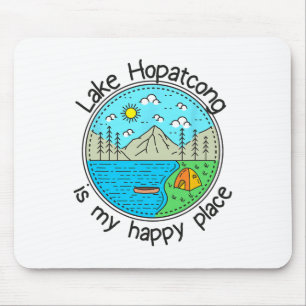 Tapis De Souris Pêche Bateau Camping - Mon endroit heureux Lac Hop