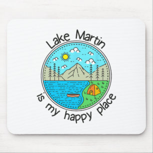 Tapis De Souris Pêche Bateau Camping - Mon endroit heureux Lac Mar