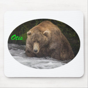 Tapis De Souris Pêche d'Otis d'ours Brown