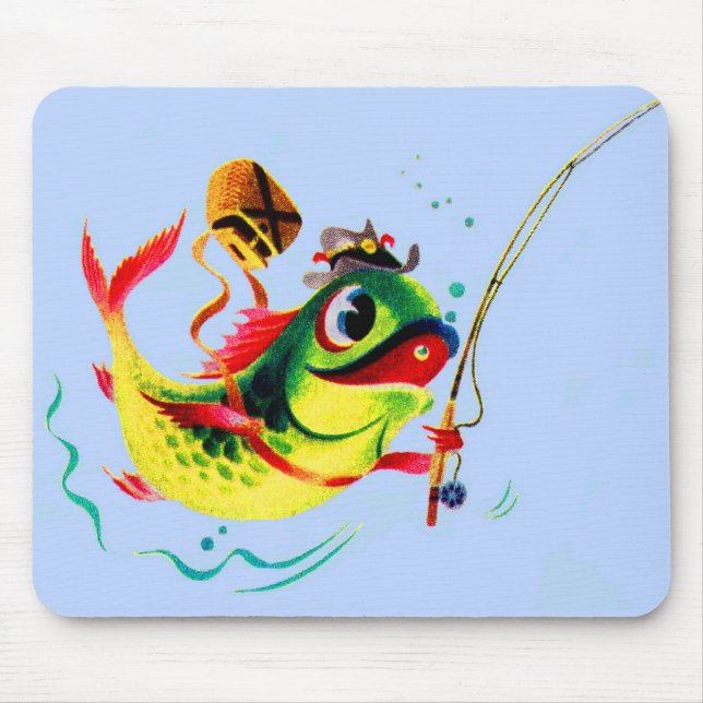 Tapis De Souris Pêche du poisson dans les années 1940 (Devant)