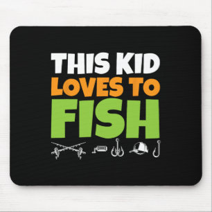 Tapis De Souris Pêche Enfants I Cet Enfant Aime Pêcher I Amoureux