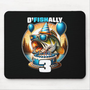 Tapis De Souris Pêche O'fishally 3 Ans Anniversaire 3ème Fête