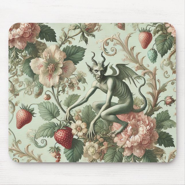Tapis De Souris Péchés fraises - gothique victorien (Devant)