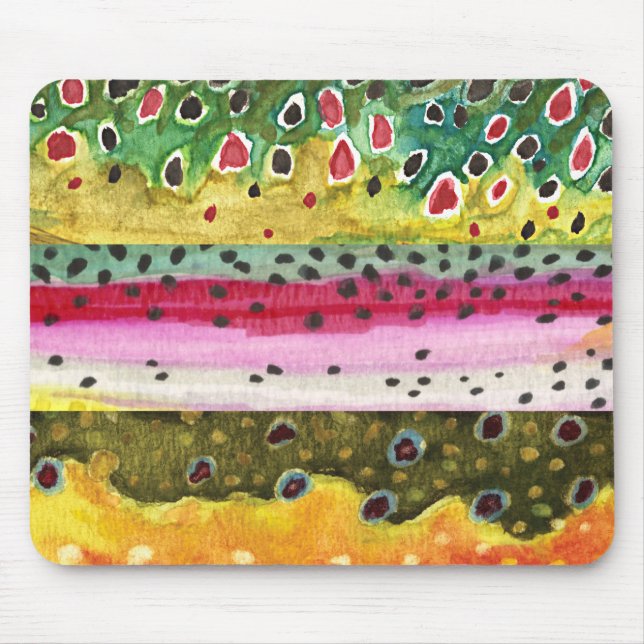 Tapis De Souris Pêcheur de truites (Devant)