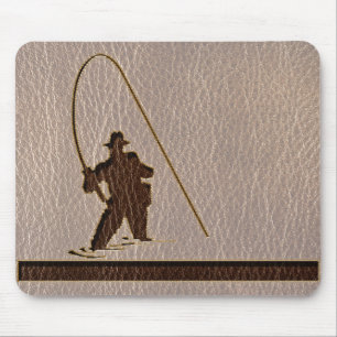 Tapis De Souris Pêcheur simili cuir mou