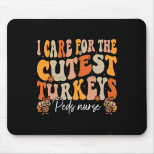 Tapis De Souris Peds Infirmier Thanksgiving Turkeys Cutest Retro F