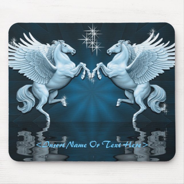 Tapis De Souris Pegasus turquoise Réflexions Pad Souris (Devant)