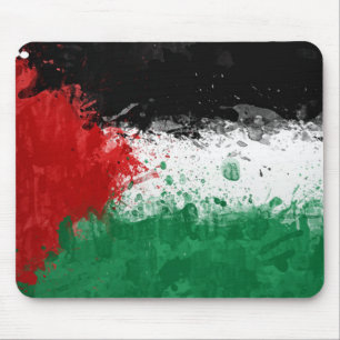 Tapis De Souris Peignez le drapeau grunge de la Palestine d'art