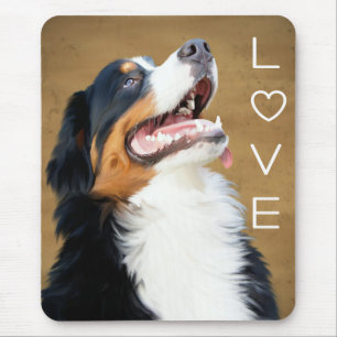 Tapis de souris peint Chien de montagne bernois Pu