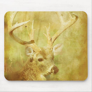 Tapis de souris peint de cerfs communs