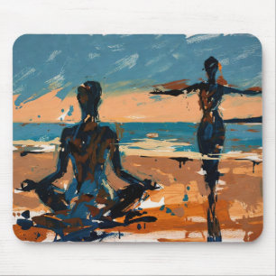Tapis De Souris peinture à l'huile « Art du yoga (#3) »