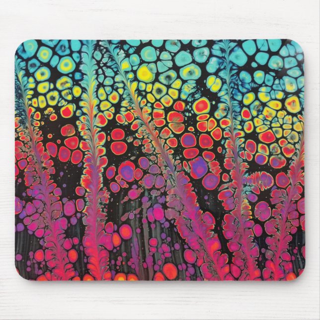 Tapis De Souris Peinture Abstraite colorée (Devant)
